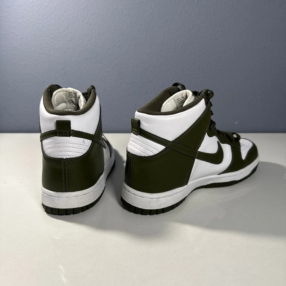 Nike Dunk High Cargo Khaki White Kids Sneakers 7Y DB2179-105 Olive Green‎ Shoes